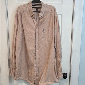 Ariat Men's Geometric Pattern Shirt in Brown and Blue